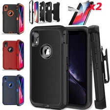 For iPhone XR / XS MAX Mobile Phone Case /Tempered Glass/Belt Clip Fits Otterbox