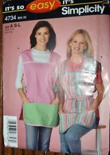 Simplicity 4734 "It's so Easy" Apron with Pockets Sz S M L 10-20 Uncut