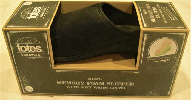 totes toasties mens memory foam slippers