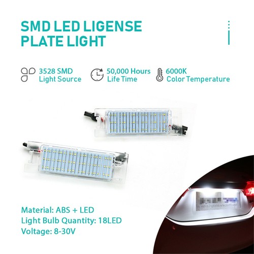 LED License Number Plate Lights For Alfa Romeo 156 159 Mito GT Opel Astra Corasa - Picture 9 of 12