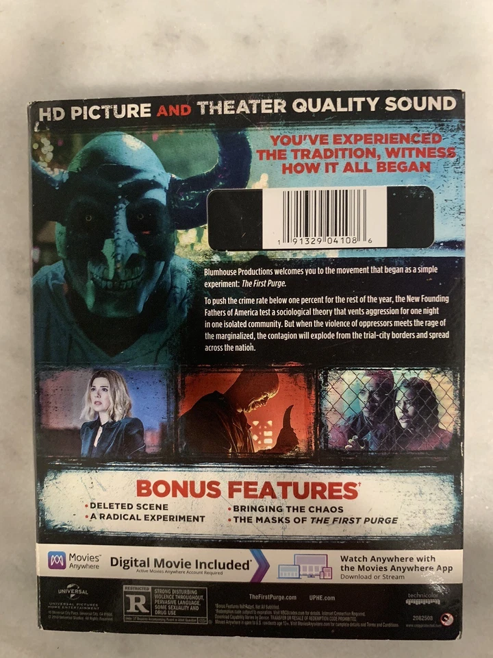 Horror Blu-Ray/DVD Combo Lot: World War Z/ The First Purge, Brad Pitt, 2013/2018 - Image 3 of 4