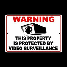 Warning This Property Is Protected By Video Surveillance Sign security S0008
