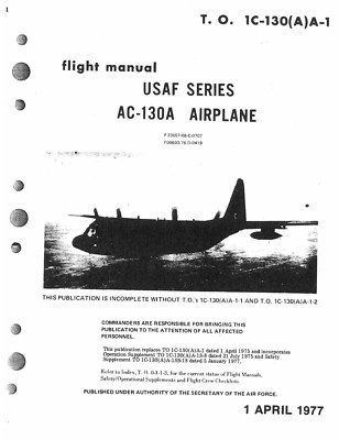 690 Page 1977 C-130 AC-130A Hercules T.O. 1C-130(A)A-1-1 AF Flight Manual on CD