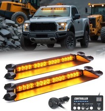Led Emergency Dash Strobe Lights Bar Wcontroller Windshield Visor Safety ...