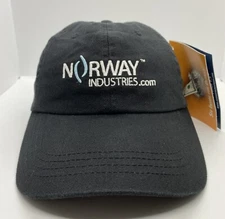 Norway Industries.com Cap Hat Adult Adjustable Black Cotton 