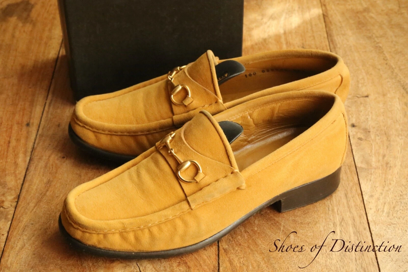 Mocassins Gucci beige jaune daim laiton mors chaussures femmes UK 4,5 C US 7,5 EU 37,5
