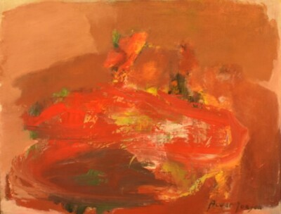 Alvar Jonson (1914 1985), schwedischer Maler. Öl auf Leinwand. Abstrakte Land...