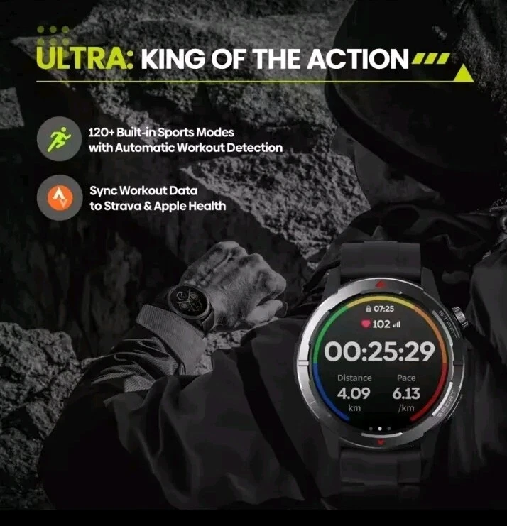 NEW Zeblaze Stratos 3 Ultra GPS Compass Barometric Alti' GNSS BT Call Smartwatch - Image 4 of 4