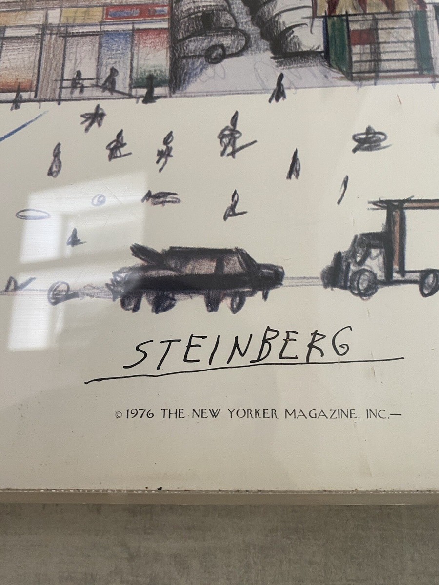 Saul Steinberg The New Yorker Original 1976 View of the