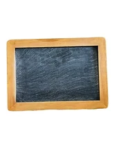 Slate chalkboard wooden trim hanging recipe sign schoolhouse home decor