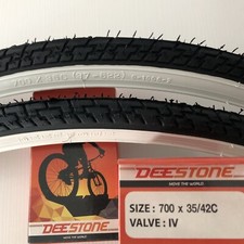 Copertoni Citybike Deestone 700x35c BIANCONERI + Camere  d'aria per Bici 28"