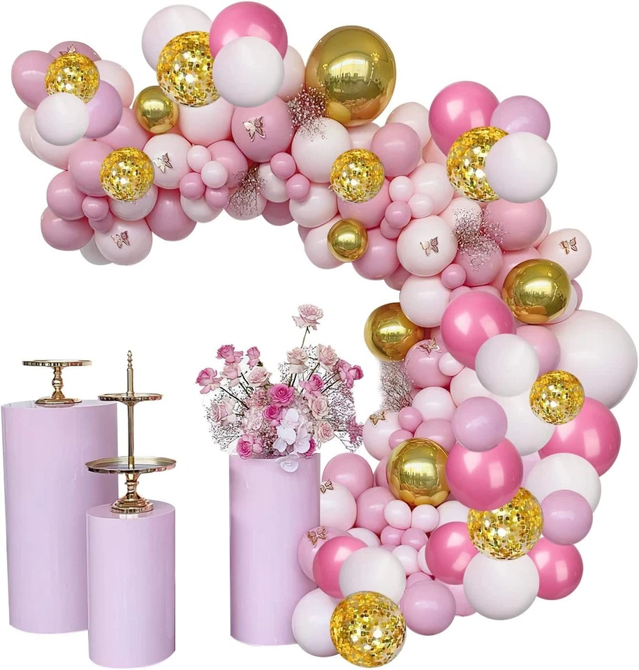 Globos de baby shower arco niño niña rosa azul guirnalda revelación de género fiesta BALONES Foto 4 de 4