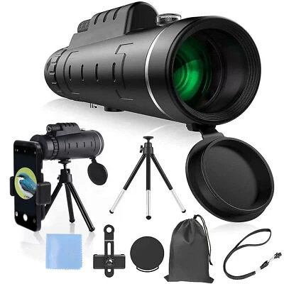 MARKENLOS Monokular Teleskop 80X100 HD Monokulare Fernrohr mit Smartphone Halter & Stativ