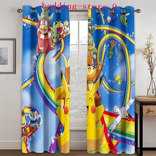 Tende Oscuranti 3D Spesse Bambini/Pokemon Pikachu Anello Termico Occhiello Superiore/Tende - Foto 84 di 93