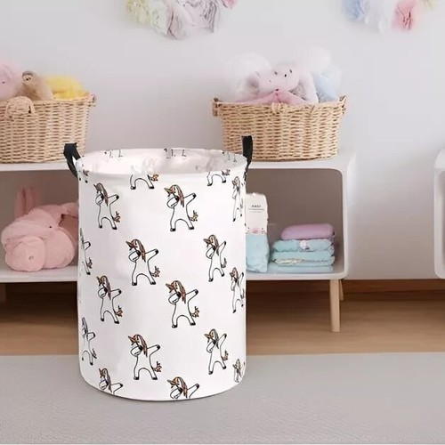 KIDS LAUNDRY BASKET UNICORN WASHING CLOTHES BIN FOLDABLE STORAGE HAMPER - Picture 2 of 7