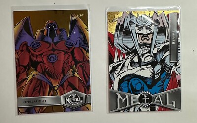 2020 Upper Deck Marvel X-Men Metal Universe Gold Onslaught and Strfye