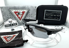 OAKLEY SPEED JACKET SI MATTE BLACK SILVER AFTERMARKET POLARIZED SUNGLASSES NEW