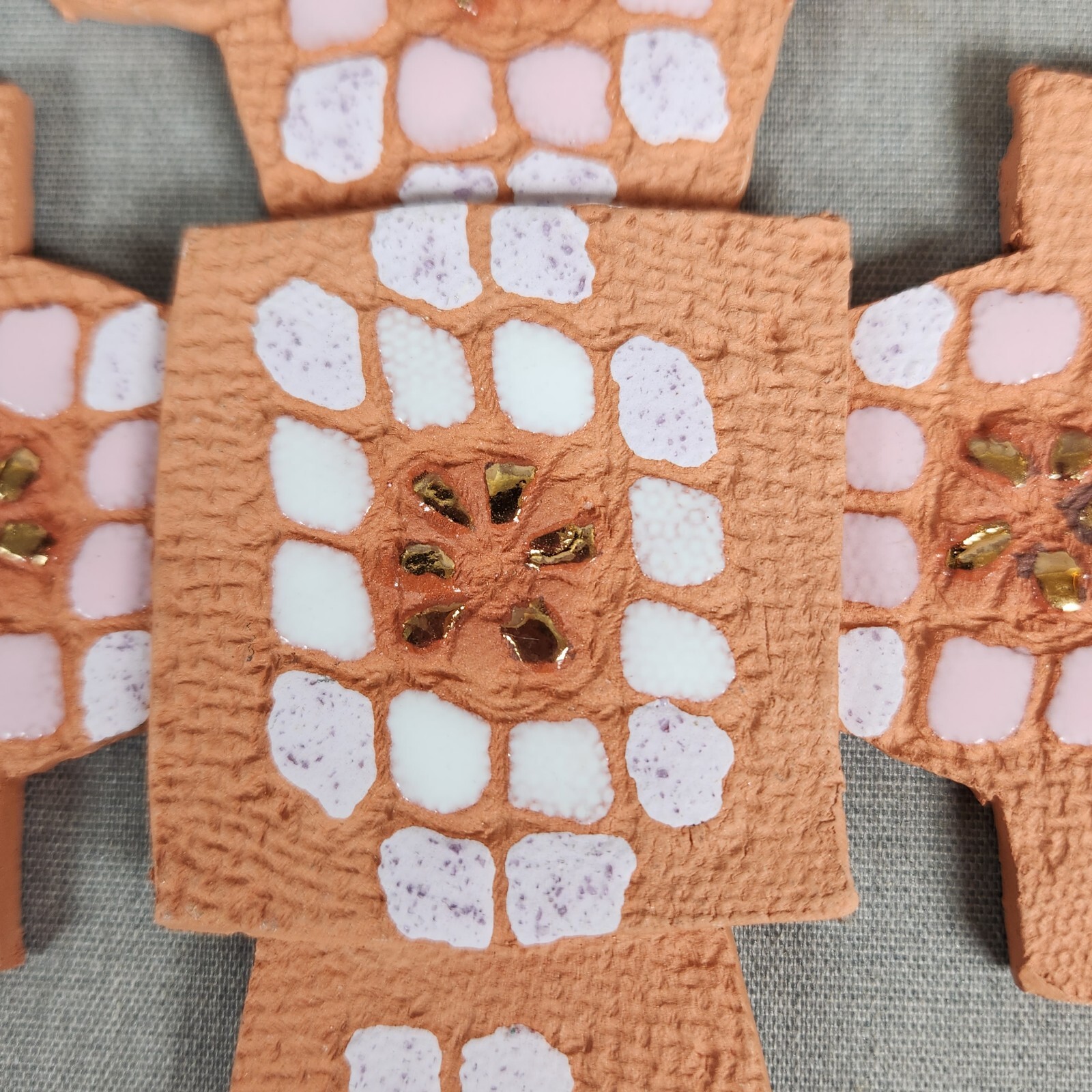 Southwestern Style Wall Cross Hanging Ornament from New Mexico Tile