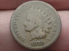 1878 Indian Head One Cent Penny- Good/VG Details