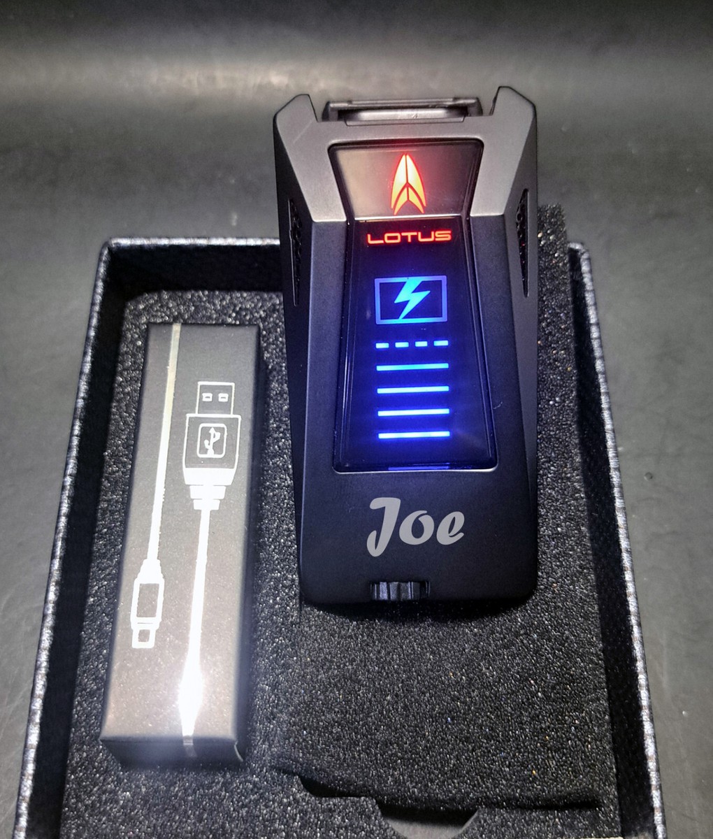 LOTUS CyberJet Triple Jet Lighter -Personalized -Touch Ignition -Pullout  Punch