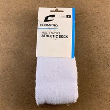 Champro Youth Small Sock Size 6-8 White Over The Calf Athletic Socks 1 Pair NWT