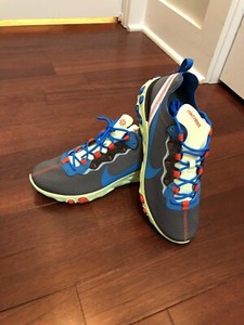 nike blue react element 55 sneakers