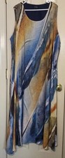 CATHERINES BLACK LABLE Womens Maxi Dress Plus Size Abstract Print Pullover