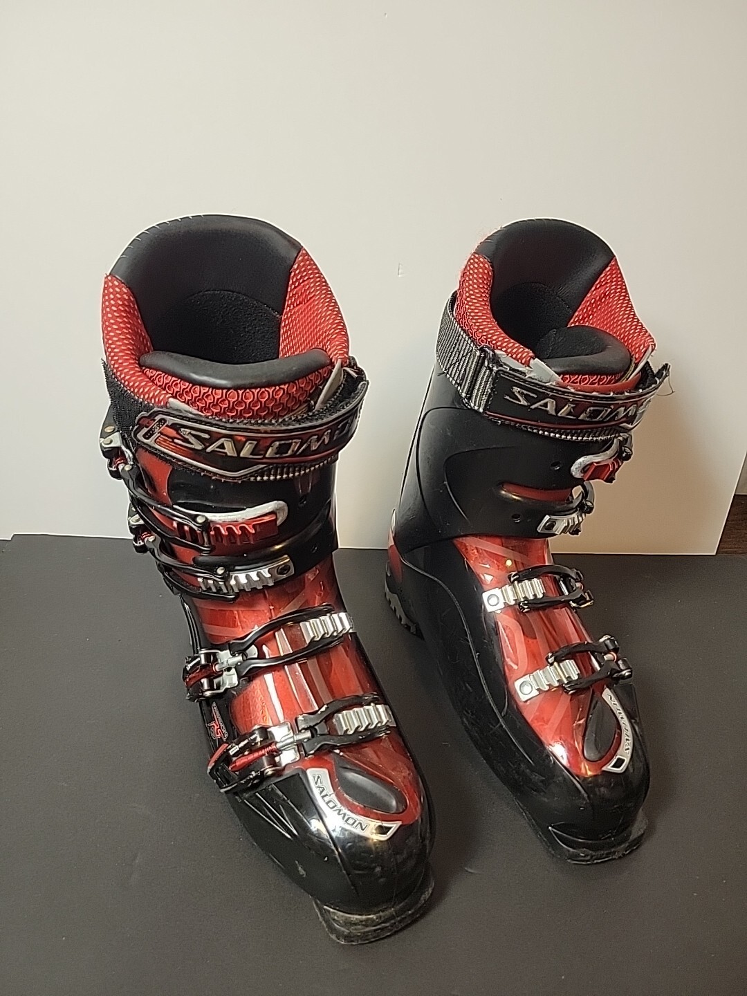 Salomon Mission RS7 scarponi da sci uomo neri e rossi taglia 28 28 5 328 mm