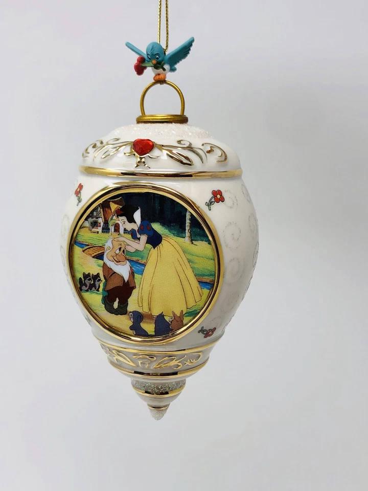 Bradford Ed Disney Princess Heirloom Porcelain Ornaments Set Of 3 - Belle NIB - Image 2 of 4