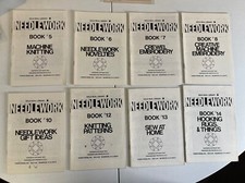 Lot Of 8 Gold Seal Library Needlework Booklets - 1972 ~ 5-6-7-8-10-12-13 & 14