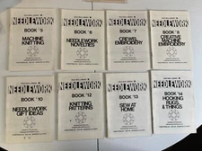 Lot Of 8 Gold Seal Library Needlework Booklets - 1972 ~ 5-6-7-8-10-12-13 & 14