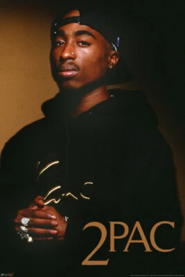 DECOR LOGISTICS 2Pac Tupac Hoodie Photo 90s Hip Hop Rapper Mid 90s Rap Music Merch Poster 12x18
