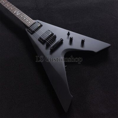 Active Black Satin Vulture Electric Guitar James Hetfield Signature V