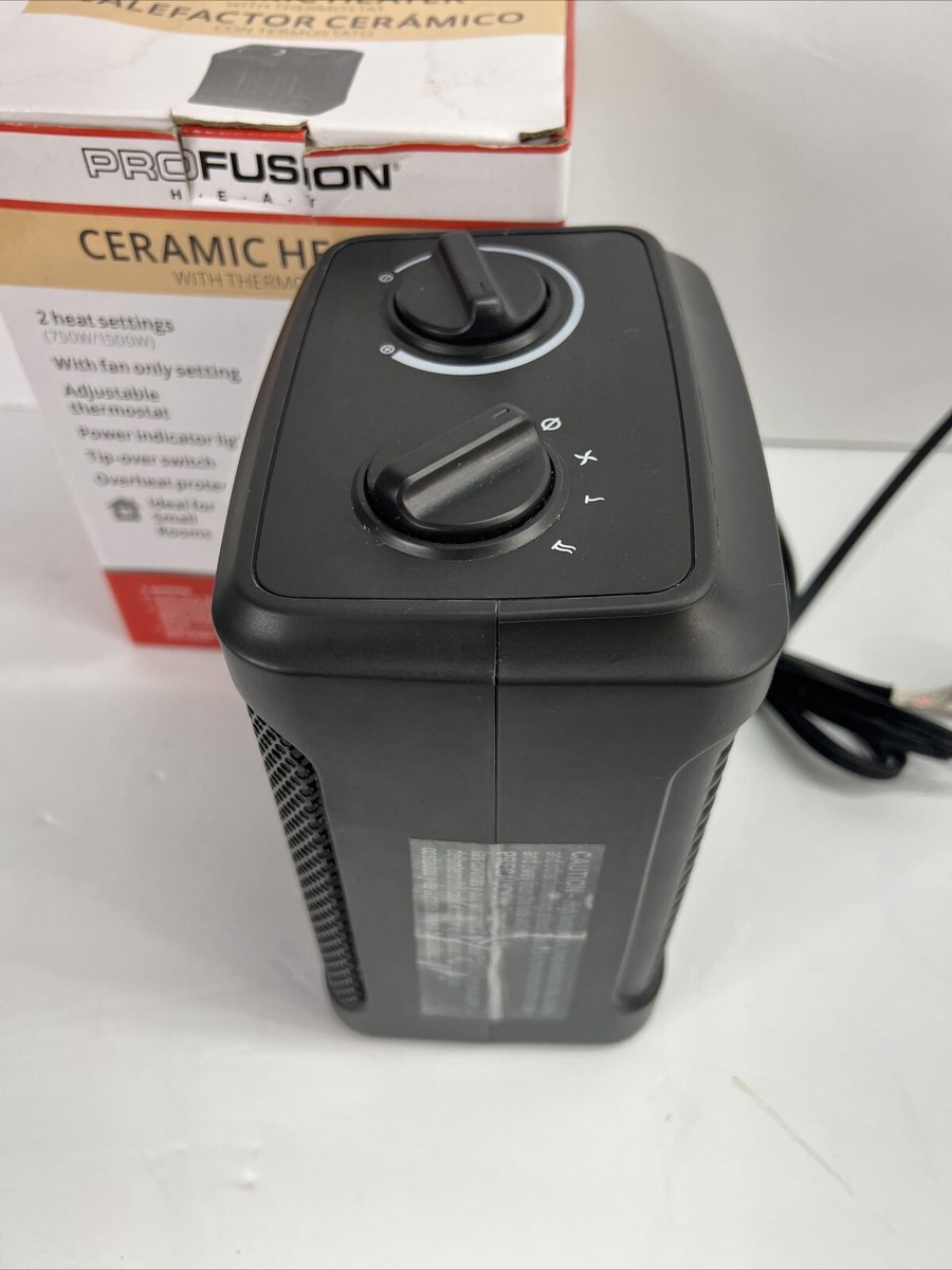 ProFusion Heat 1500W Personal Ceramic Heater with Thermostat