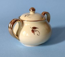 ZUCCHERIERA ANNI' 50 GIALLO  E ORO IN CERAMICA 