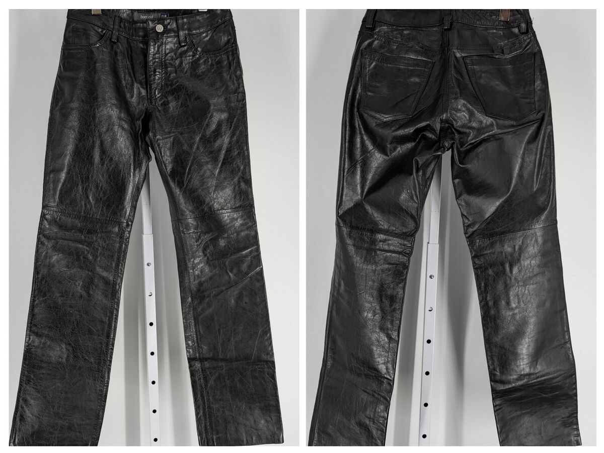 GAP Vintage Y2K AW 2000 Black Low Waist Boot cut Leather GAP Vintage Y2K AW 2000 Black Low Waist Boot cut Leather