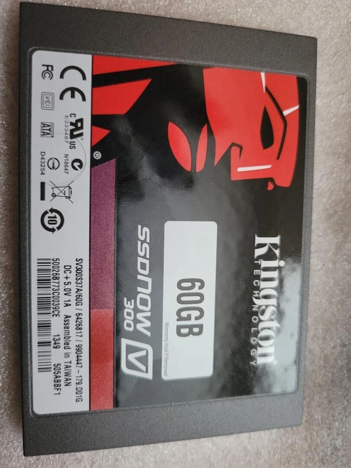 Genuine Kingston SSDNow V300 SV300S37A/60G 2.5" 60GB SSD Solid State Drive 1 day - Image 2 of 3