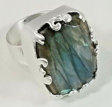 Sundance Catalog Labradorite Sterling Silver Ring Size 6 NEW