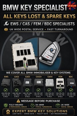 BMW Ersatzschlüssel Programmierservice für EWS, CAS, FEM & BDC Systeme alle Schlüssel verloren