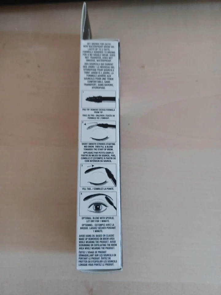 Nuevo gel impermeable para cejas Maybelline Tattoo Studio 260 marrón profundo Foto 3 de 4