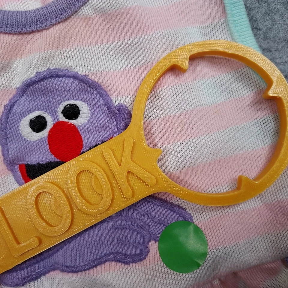 Mameluco a rayas JCPenney Sesame Street Grover de colección 12 M años 80 Muppet niñas Foto 2 de 4