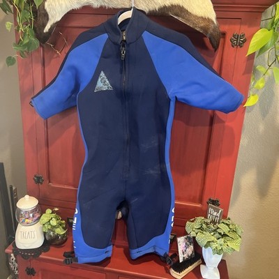 O'Neill 1mm Shorty Wetsuit Mens XL Black Teal Spring Suit Front Zip Surfing Div