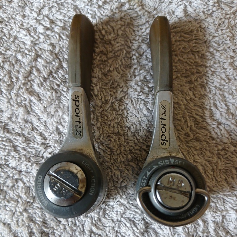 Vintage Shimano SIS 6 Speed Exage Sport LX Downtube Shifters