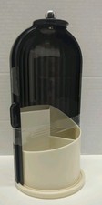 Toothbrush Holder w/ Sliding Lid Rotating 3 Slots Bathroom Organizer Counter NEW