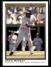 1991 O-Pee-Chee Premier #86 Eddie Murray Baseball Card 1103W
