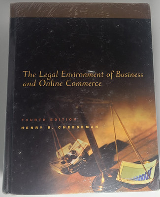 The Legal Environment of Business & Online Commerce Bundle 4th ED. by Cheeseman