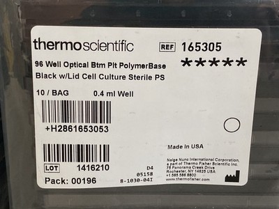 30) THERMO 96-Well Black TC Surface Culture Plate Optical Clear