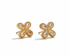 Flower Earrings Women Delicate and Beautiful 14k Gold Plated