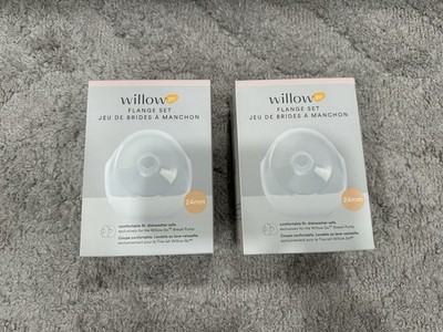 Willow Go Breast Pump Flange Set 24 mm Lot of 2 NEW