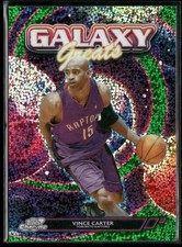 2026 Topps Chrome Vince Carter Galaxy Greats Green Space Dust /75 #GG-9 Raptors